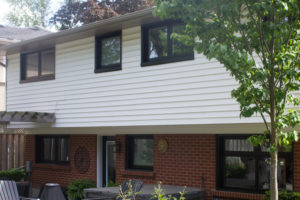 Windows Installation, Burlington, Ontario, house rear view after installation